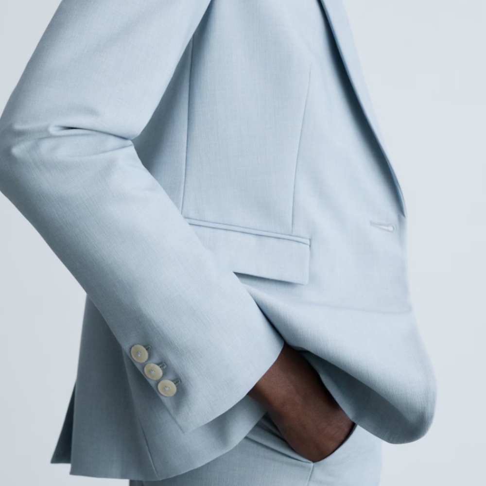 NWT MANGO BLAZER SKY BLUE SIZE 2 - Picture 4 of 7